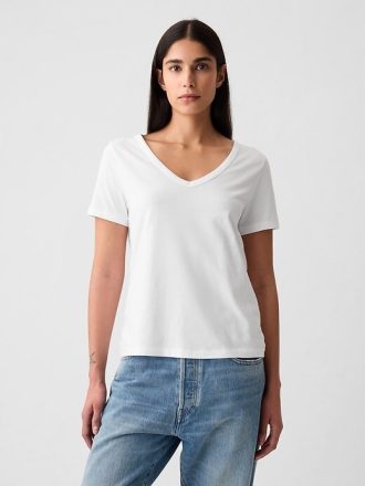 VintageSoft T-Shirt mit V-Ausschnitt aus Bio-Baumwolle