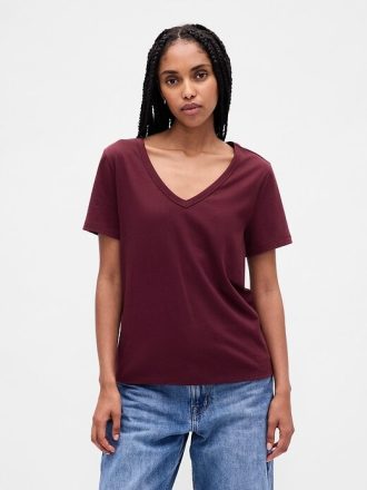 VintageSoft T-Shirt mit V-Ausschnitt aus Bio-Baumwolle