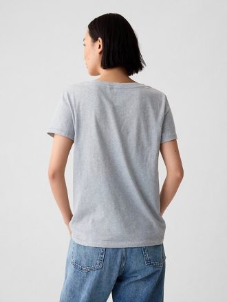 VintageSoft T-Shirt mit V-Ausschnitt aus Bio-Baumwolle