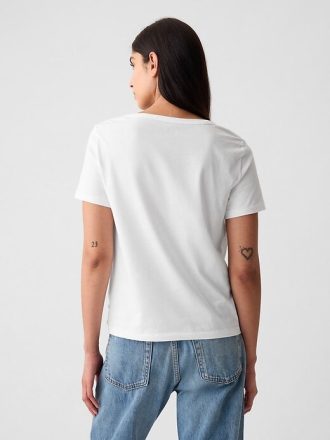 VintageSoft T-Shirt mit V-Ausschnitt aus Bio-Baumwolle