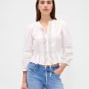 Voile-Top mit Spitzenbesatz Voile-Top mit Spitzenbesatz