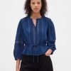 Voile-Top mit Spitzenbesatz Voile-Top mit Spitzenbesatz