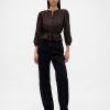 Voile-Top mit Spitzenbesatz Voile-Top mit Spitzenbesatz
